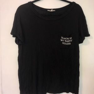 Black T-shirt “black is my happy color”